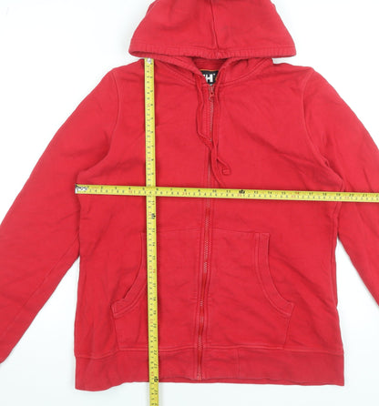 Womens UK Size XL Helly Hansen Red Full Zip Hoodie