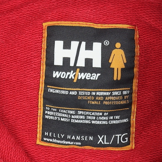 Womens UK Size XL Helly Hansen Red Full Zip Hoodie