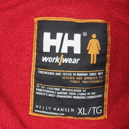 Womens UK Size XL Helly Hansen Red Full Zip Hoodie