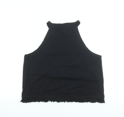 Womens UK Size L Maui and Sons Black Cropped Tank