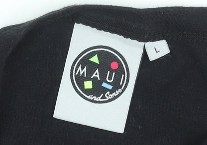 Womens UK Size L Maui and Sons Black Cropped Tank