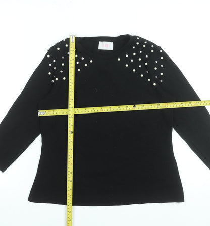 Womens UK Size 16 Savida Black Basic T-Shirt