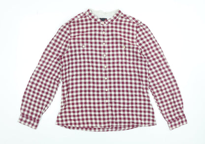 Womens UK Size 16 MUSTO Red Basic Button-Up