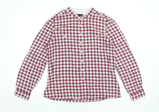 Womens UK Size 16 MUSTO Red Basic Button-Up
