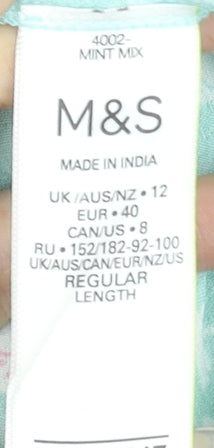 Marks and Spencer Women Green Floral Midi Fit & Flare Dress Size 12