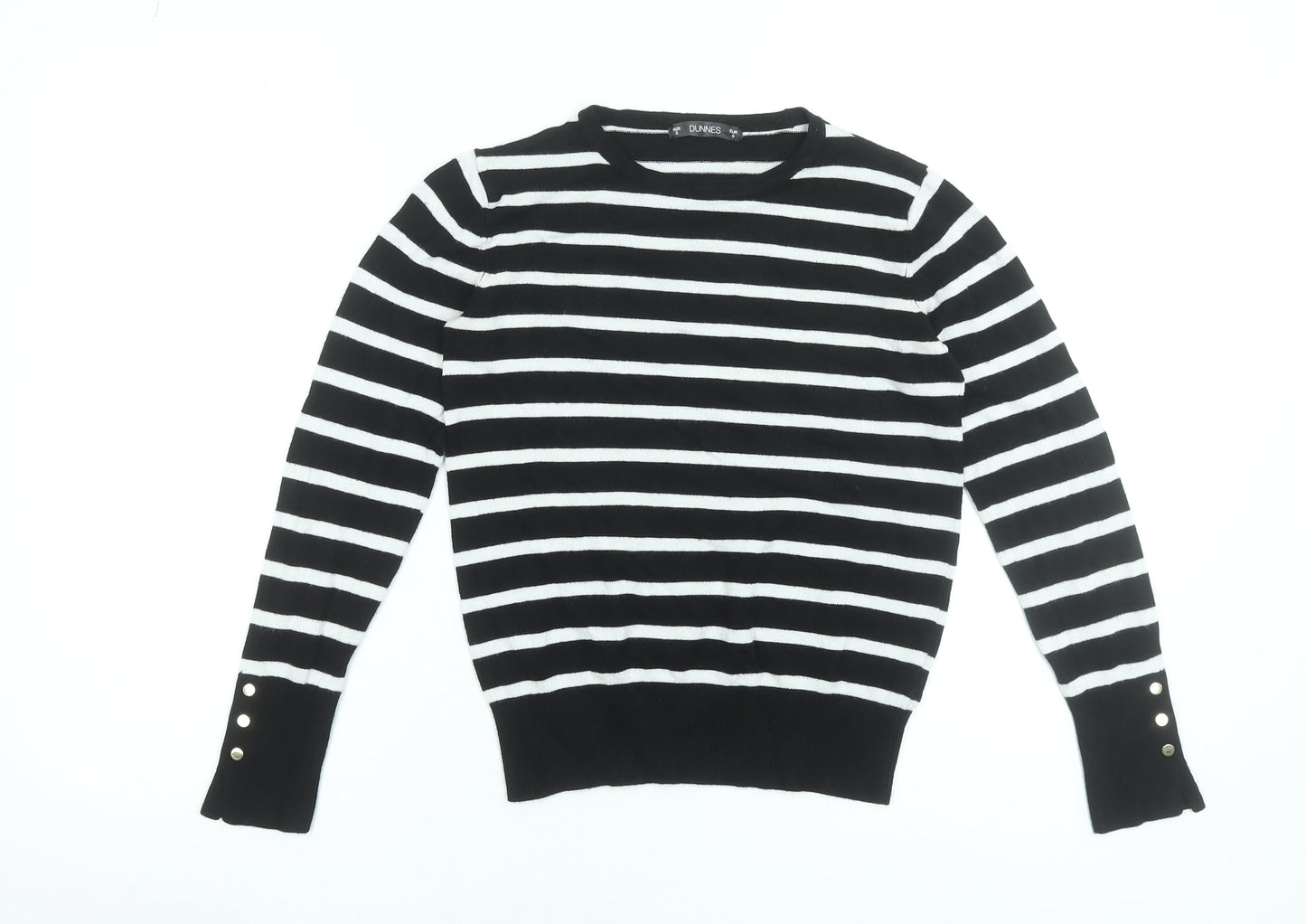 Womens UK Size S Dunnes Stores Black Pullover Jumper