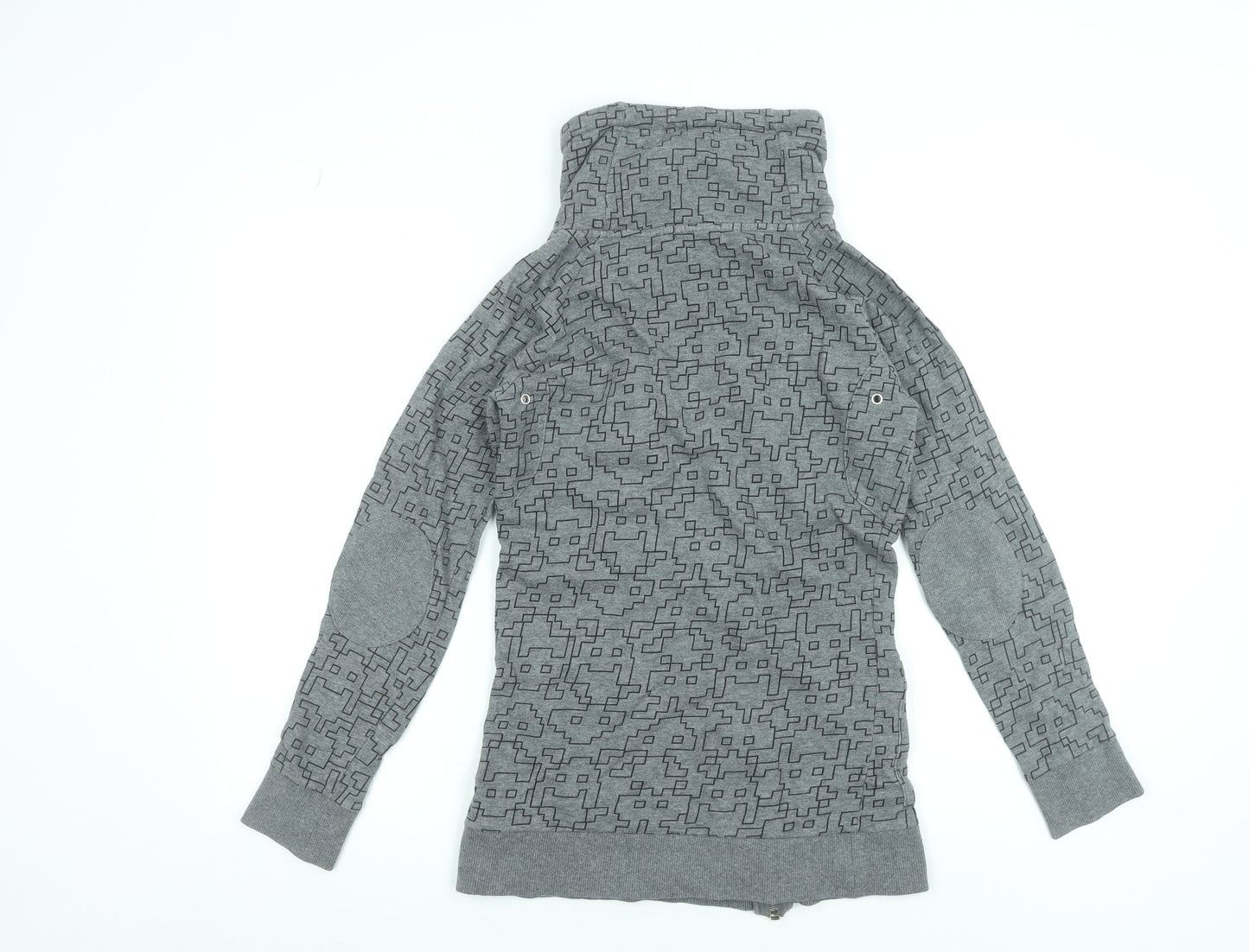 Womens UK Size XS Only Grey Full Zip Sweatshirt