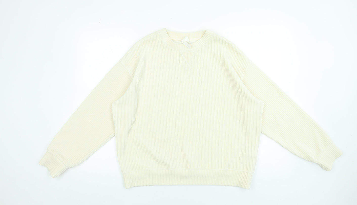 Womens UK Size 12 H&M Ivory Pullover Sweatshirt