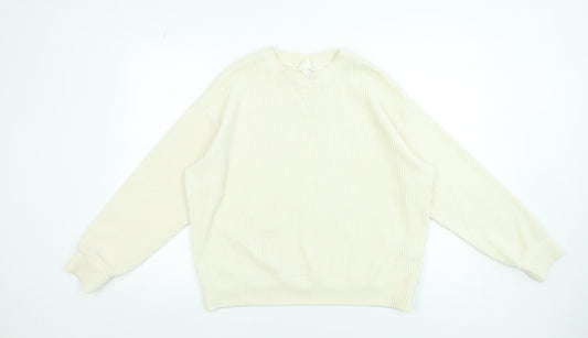 Womens UK Size 12 H&M Ivory Pullover Sweatshirt