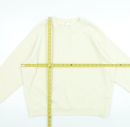 Womens UK Size 12 H&M Ivory Pullover Sweatshirt