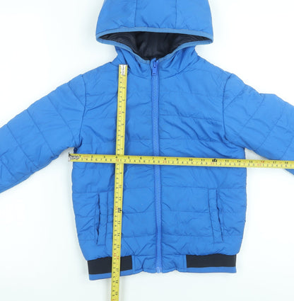 Boys UK Size 5-6 Years Dunnes Stores Blue Puffer Jacket