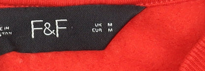 F&F Women Red Team Santa North Pole Christmas Sweatshirt M