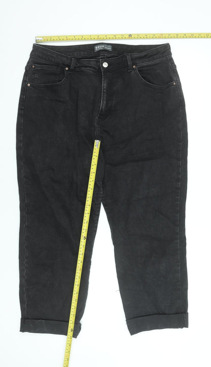 Primark Women’s Black Mom Jeans Size 18 Relaxed Fit Denim
