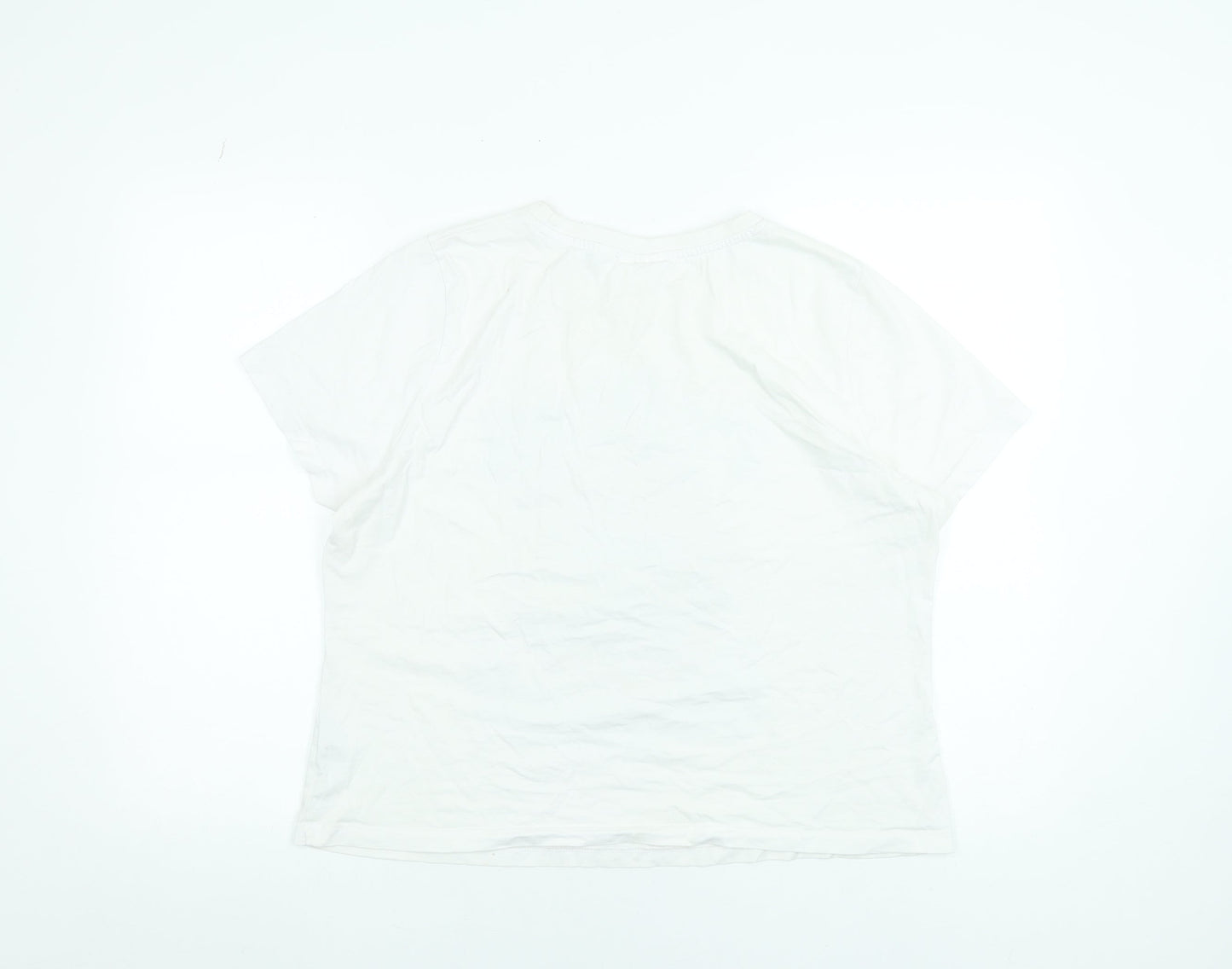 Womens UK Size 2XL Rolling Stones White Basic T-Shirt