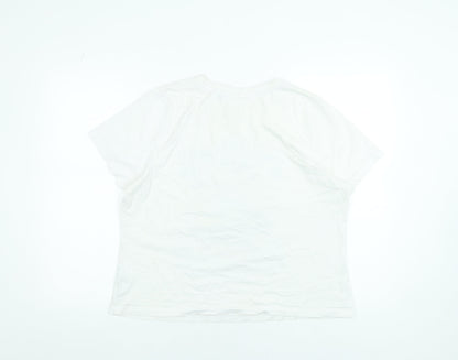 Womens UK Size 2XL Rolling Stones White Basic T-Shirt