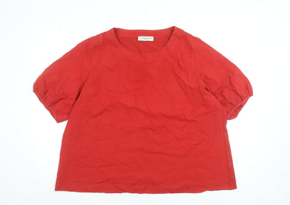 Womens UK Size XL Carolyn Donnelly Red Basic Blouse