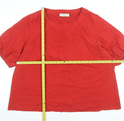 Womens UK Size XL Carolyn Donnelly Red Basic Blouse