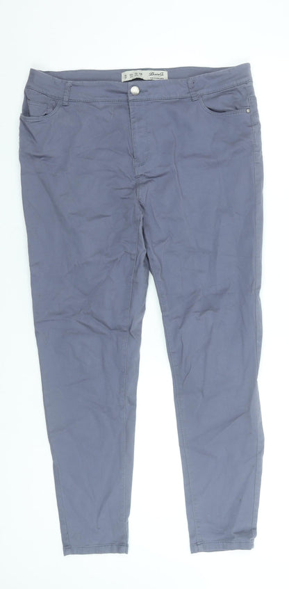 Denim Co. Womens Grey Size 16 Skinny Stretch Jeans