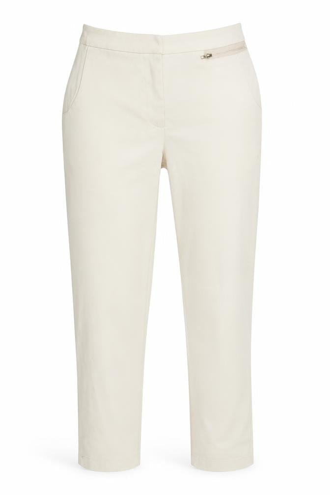 Womens UK Size 8 Missguided Slim Fit Casual Business Beige Trousers