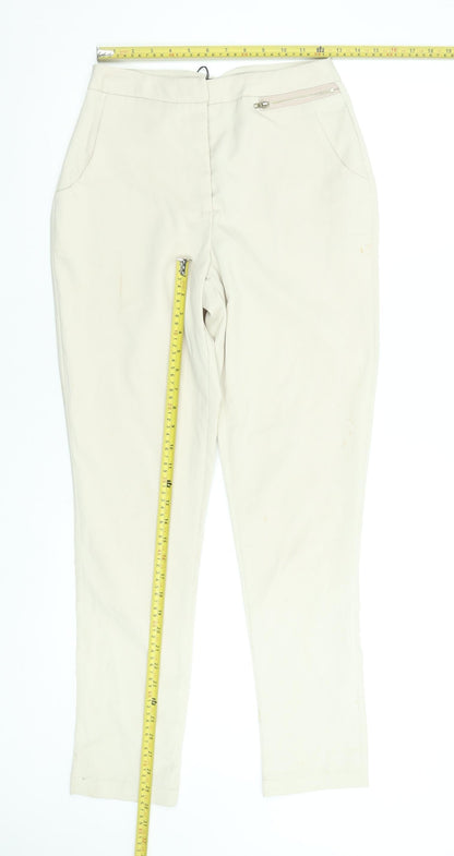 Womens UK Size 8 Missguided Slim Fit Casual Business Beige Trousers