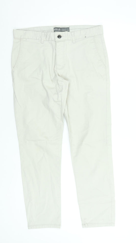 Denim Co Men Beige Slim Fit Chino Trousers W32 L30