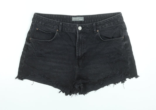 Primark Women's Black Size 16 Cut-Off Denim Shorts