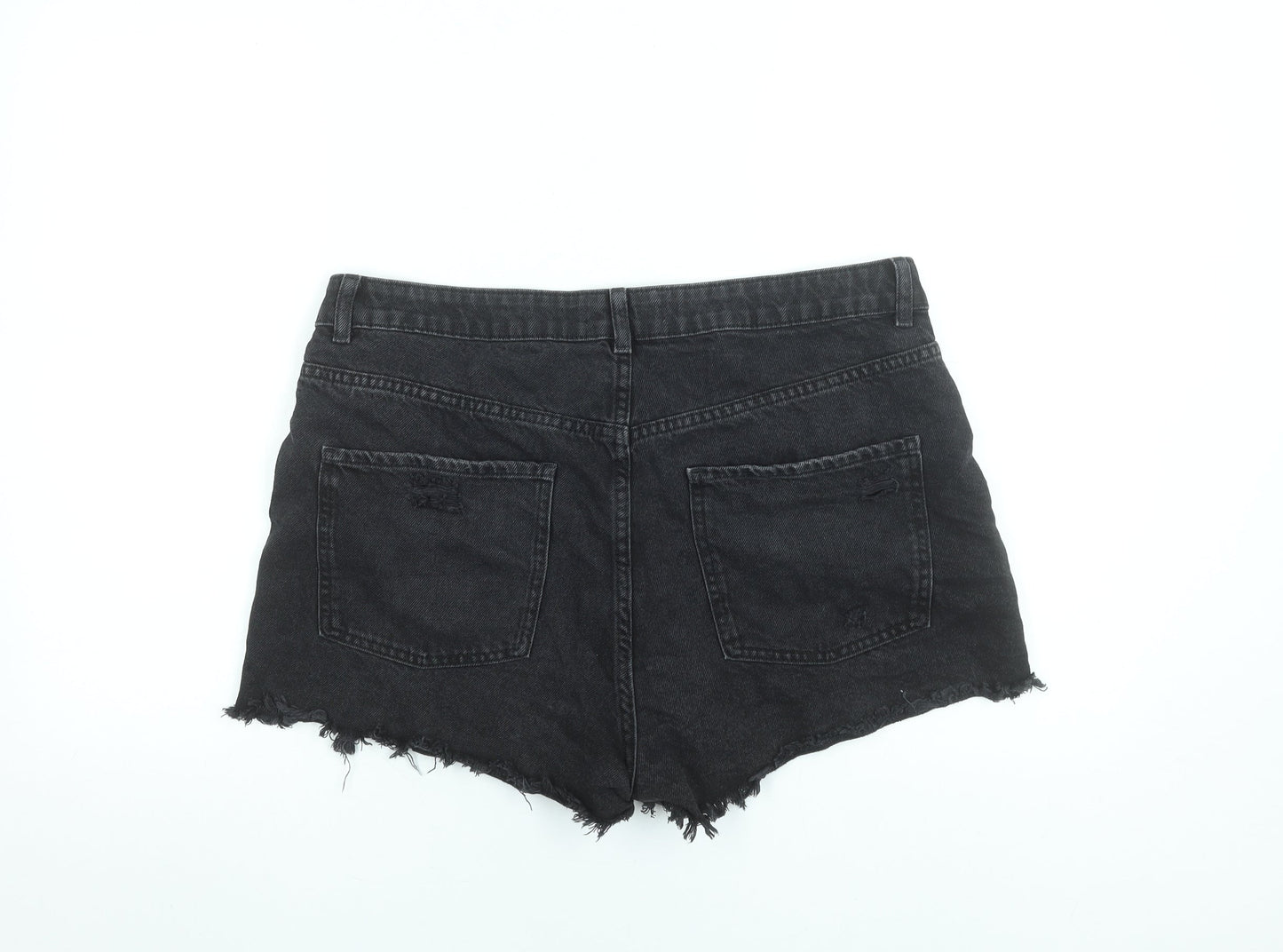 Primark Women's Black Size 16 Cut-Off Denim Shorts