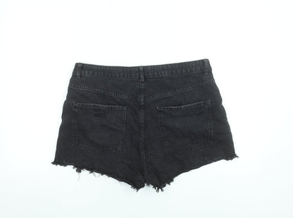 Primark Women's Black Size 16 Cut-Off Denim Shorts