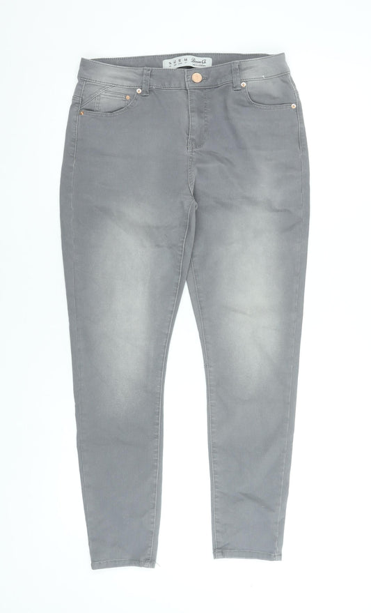 Denim Co Women Grey Size 14 Skinny Stretch Jeans