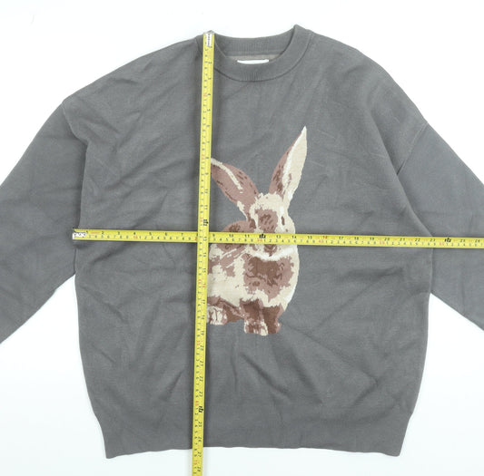 Womens UK Size 16 Urban Revivo Grey Pullover Jumper
