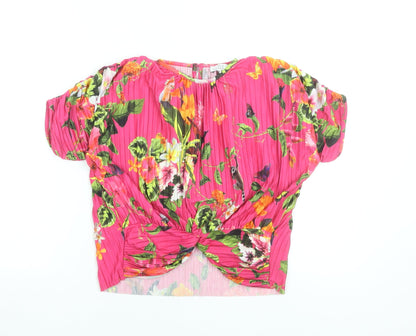 Girls UK Size 10 Years Debenhams Pink Cropped Blouse