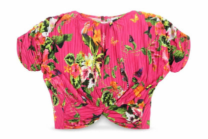 Girls UK Size 10 Years Debenhams Pink Cropped Blouse