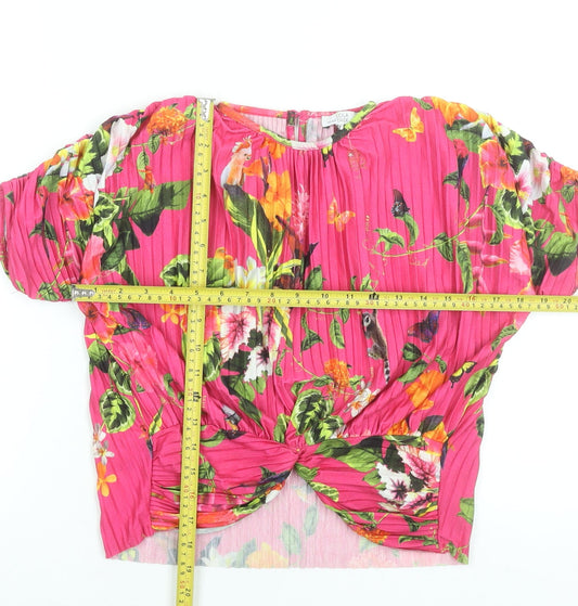 Girls UK Size 10 Years Debenhams Pink Cropped Blouse