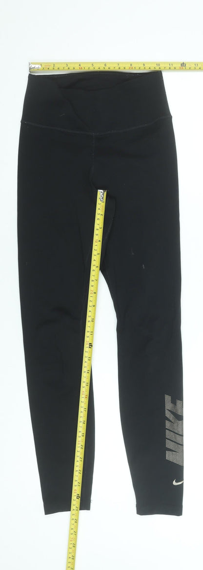 Nike Women's Black XS Dri-FIT Leggings - Stretch High Waist Activewear