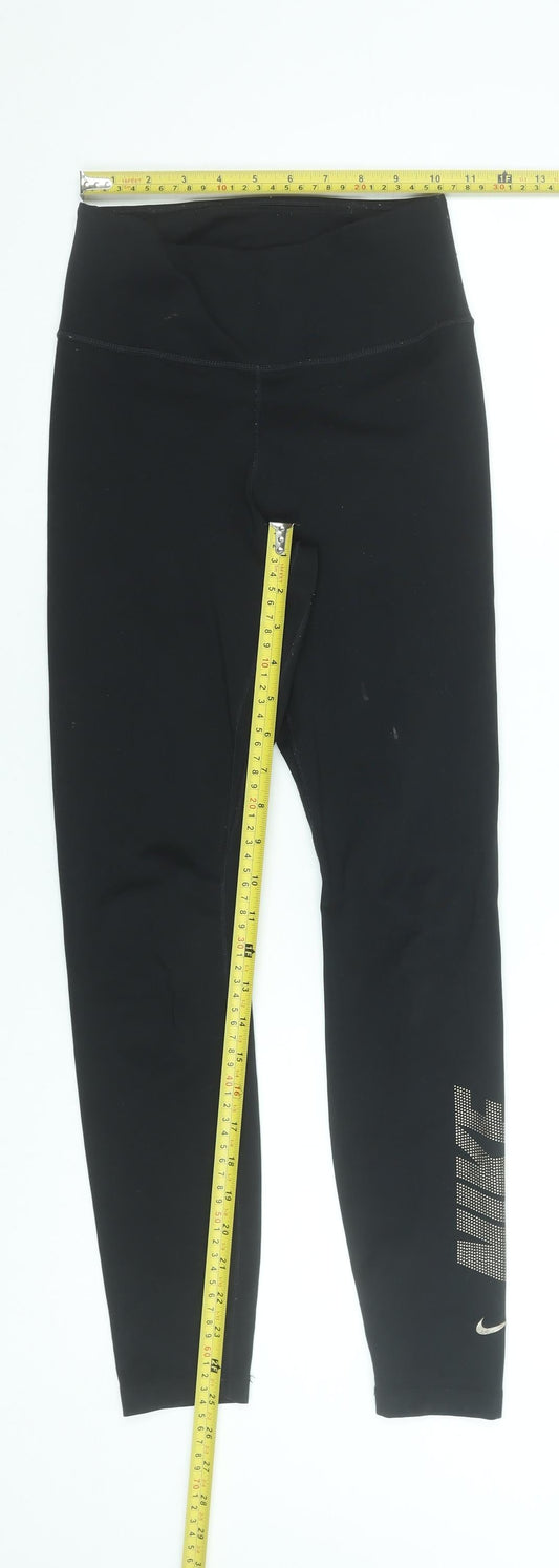 Nike Women's Black XS Dri-FIT Leggings - Stretch High Waist Activewear