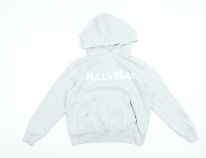 Womens UK Size S Pull & Bear Grey Pullover Hoodie