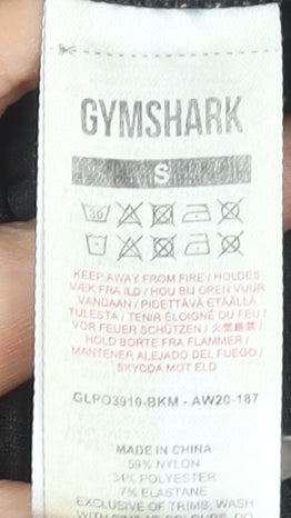 Gymshark Women Black Long Sleeve 1/4 Zip Slim Fit Training Top Size S