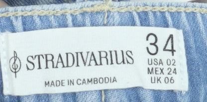 Womens UK Size 6 Stradivarius Relaxed Fit Mom Shorts