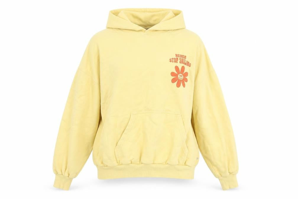 Teens UK Size S Pull & Bear Yellow Pullover Hoodie