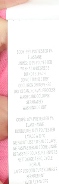 NAANAA Women Pink Size 12 Bodycon Ruched Sleeveless Mini Dress