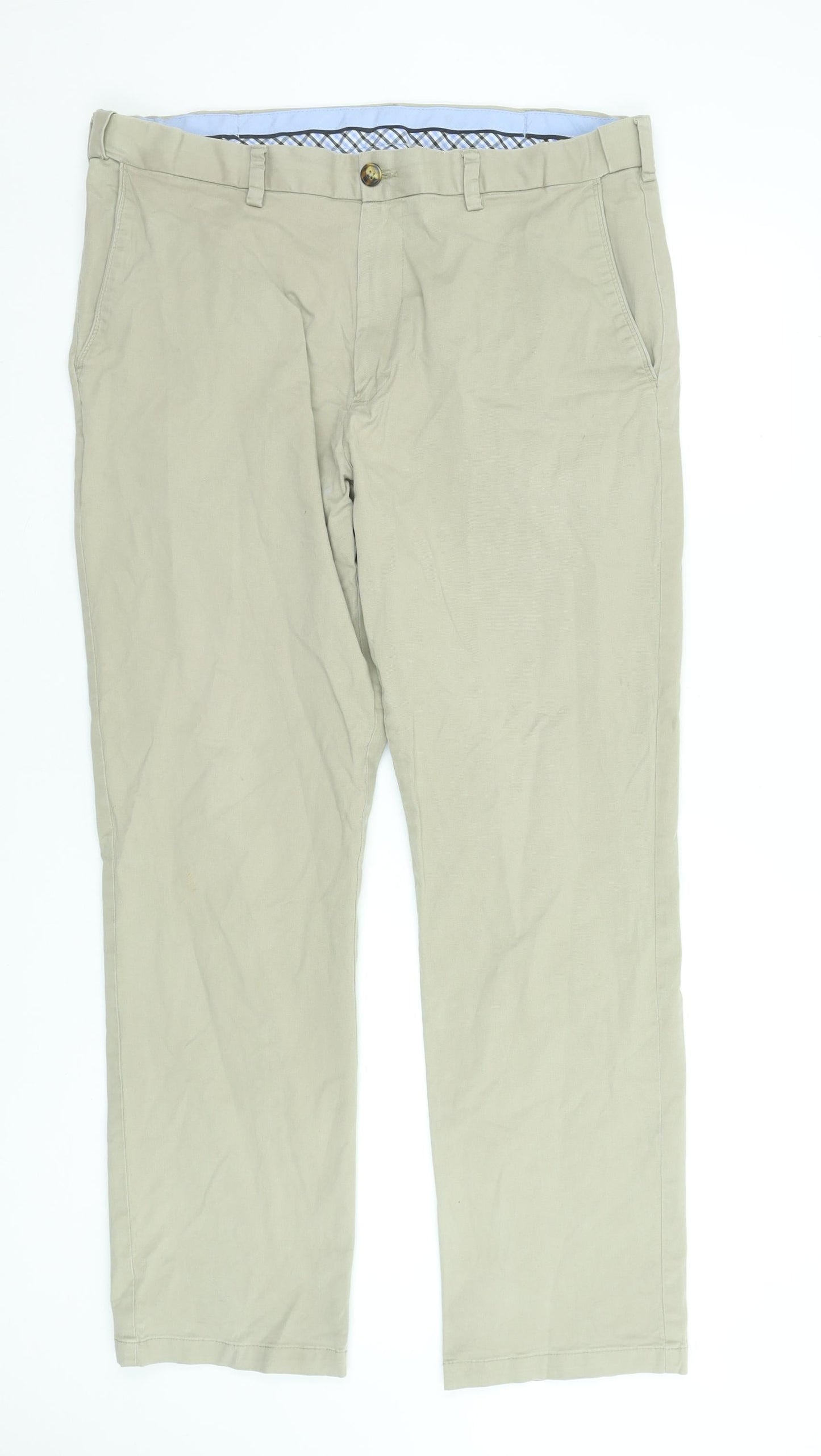 St. Bernard for Dunnes Stores Men's Beige Chino Trousers 38W 33L Cotton Blend