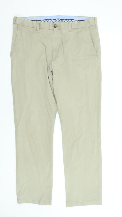 St. Bernard for Dunnes Stores Men's Beige Chino Trousers 38W 33L Cotton Blend
