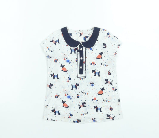 Girls UK Size 3-4 Years Marks and Spencer White Basic Blouse