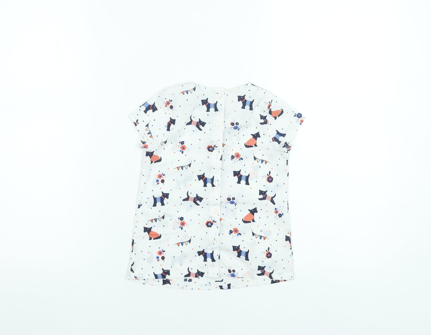 Girls UK Size 3-4 Years Marks and Spencer White Basic Blouse