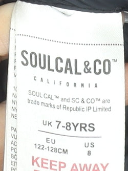 Boys UK Size 7-8 Years SoulCal & Co Black Puffer Jacket