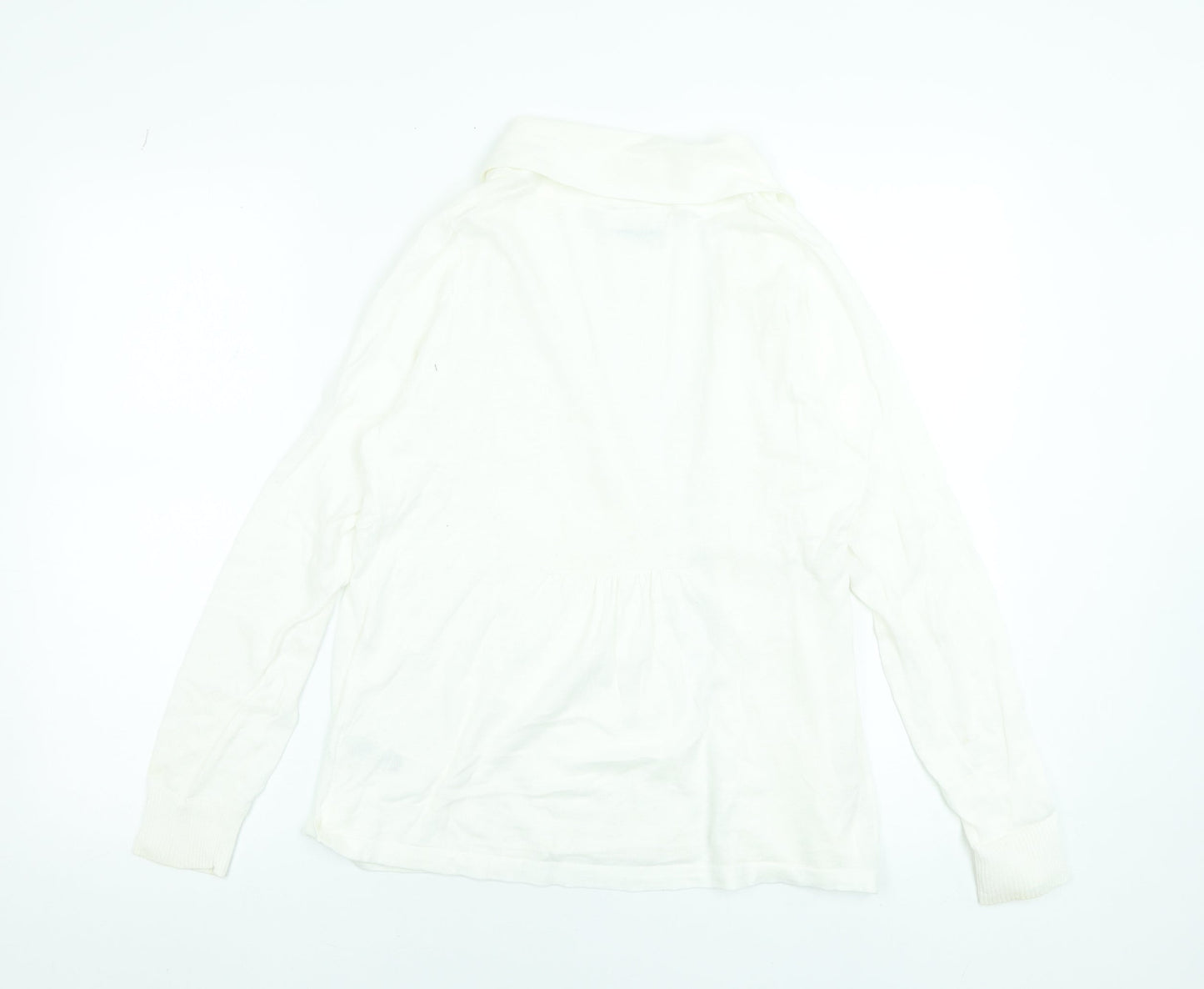 Womens UK Size M Wallis Ivory Cardigan Jumper