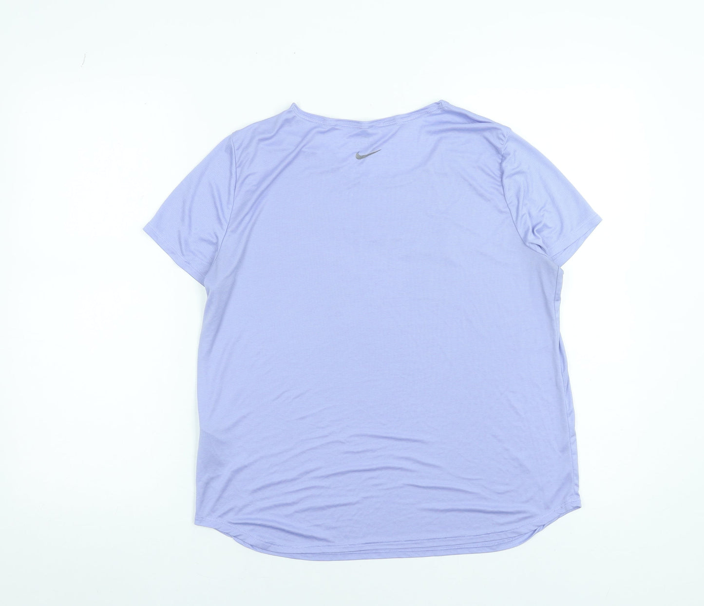 Nike Women Purple Dri-Fit Running T-Shirt L Lightweight
