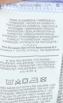 Nike Women Purple Dri-Fit Running T-Shirt L Lightweight