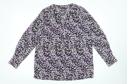 Womens UK Size 12 Marks and Spencer Multicoloured Basic Blouse
