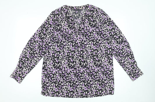 Womens UK Size 12 Marks and Spencer Multicoloured Basic Blouse
